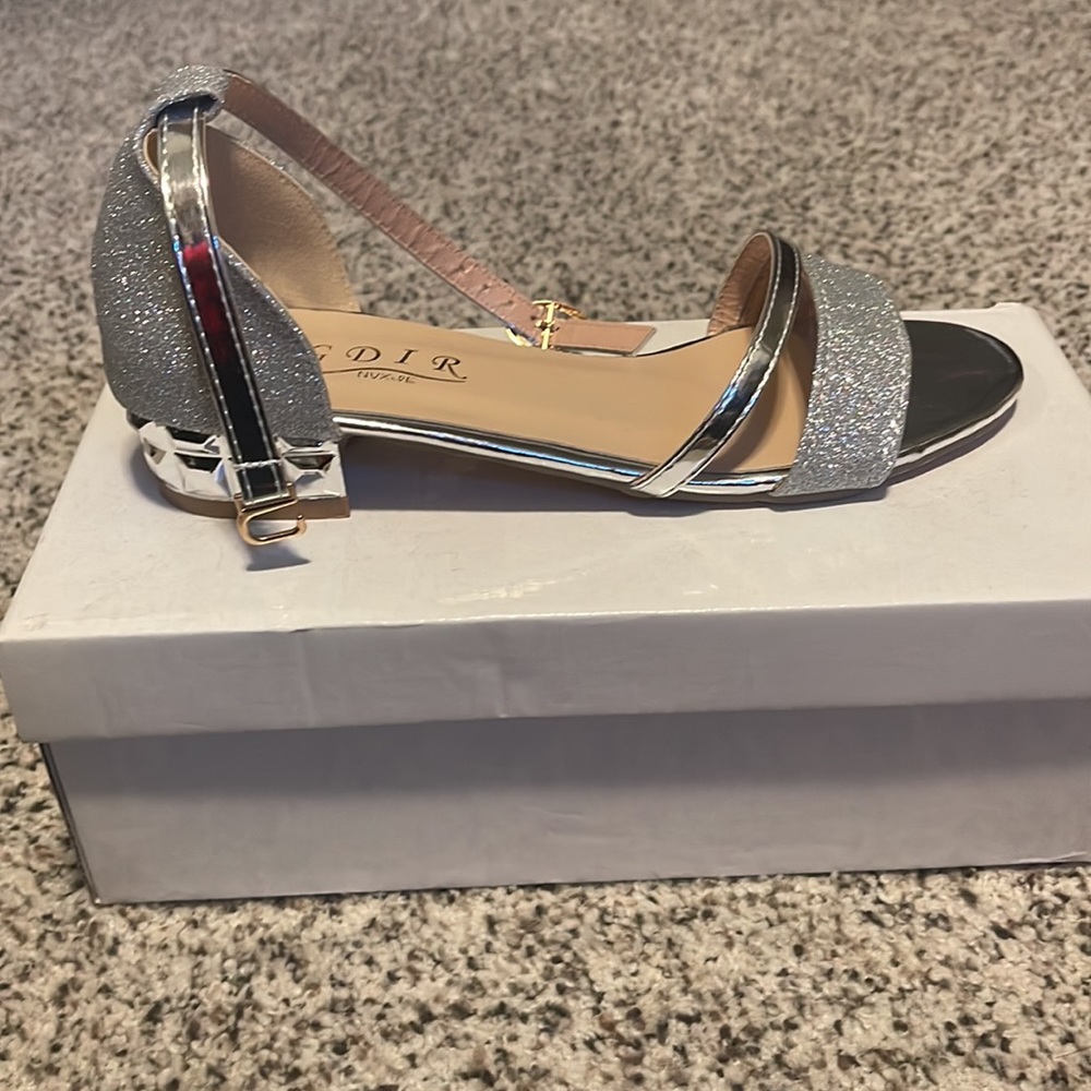 New silver shoes Size 6